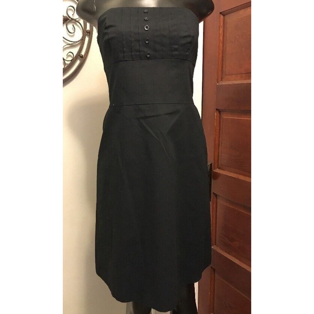 6 Robin Jordan Black Strapless Dress Back Zipper Lined Made in USA